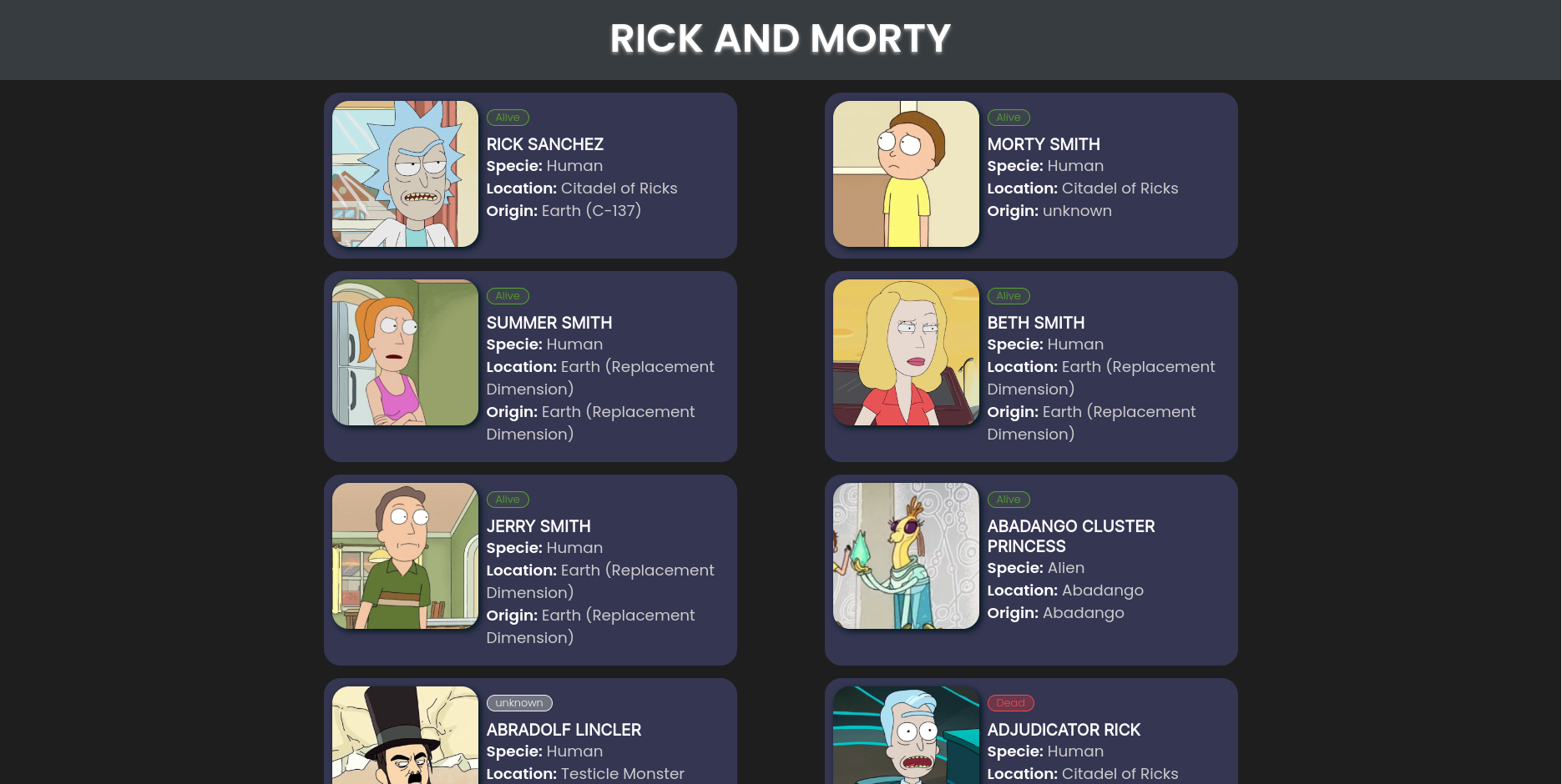 api rick and morty